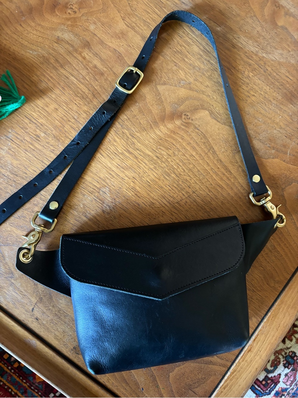 Howl and Hide penny bag belt bag crossbody shoulder bag made in USA leather